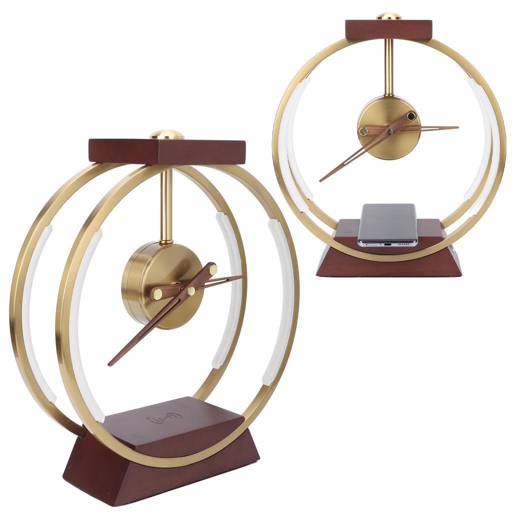 Moderne 68LED Tischuhr Schmiedeeisen Schreibtischuhr Nachttischuhr zur Heimdekoration 100?240VEU