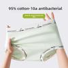 Female Spring and Autumn Letter Panda Cute Class A Pure Cotton 10A Antibacterial No Mark Mid-waist Breathable Briefs
