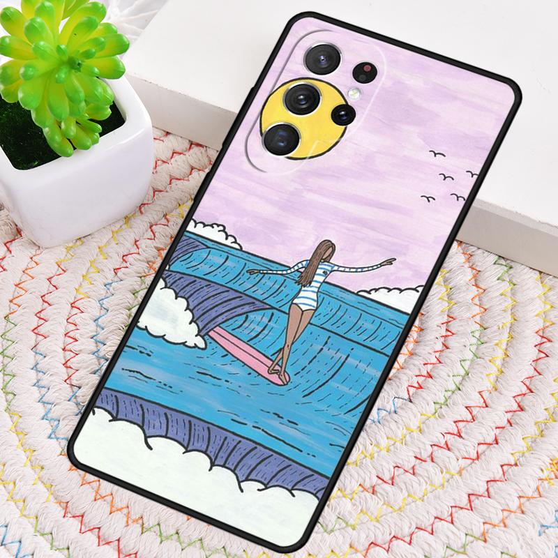 Surfing Sea Beach Surfboard Wave TPU Phone Case For Samsung Galaxy note 10 pro S26 S25 S24 S23 S22 Ultra Plus S21 FE S20 Cover