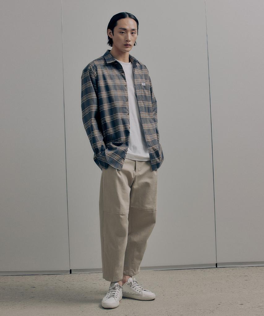 Gachi Check Pattern Loose Fit Overshirt