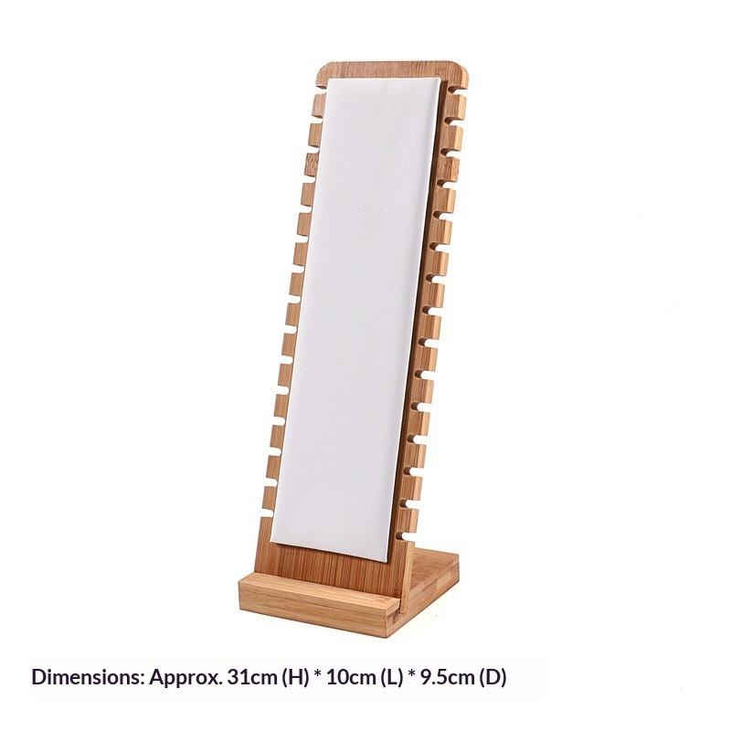 Bamboo and Wood Necklace Display Stand, Pendant Stand, L-shaped Vertical Jewelry Stand, Removable Jewelry Display Board, Jewelry Display Props