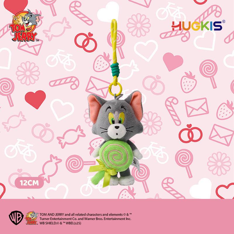 Tom & Jerry Plush Toys: Cat Pendant & Mouse Keychain Charms for Kids