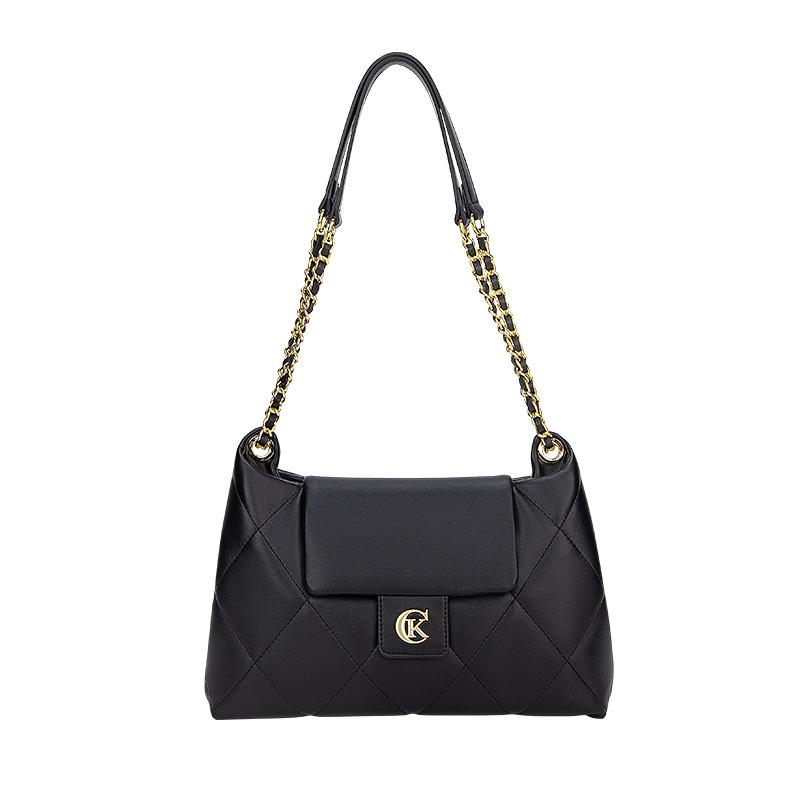 Wandering Bag, Women's New Travel Season Garbage Bag, High-end Sense, One Shoulder Small Fragrant Wind Diamond Grid Chain Armpit Bag