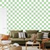 Checkerboard Wallpaper White and Mint for Living Room and Bedroom 50x1000