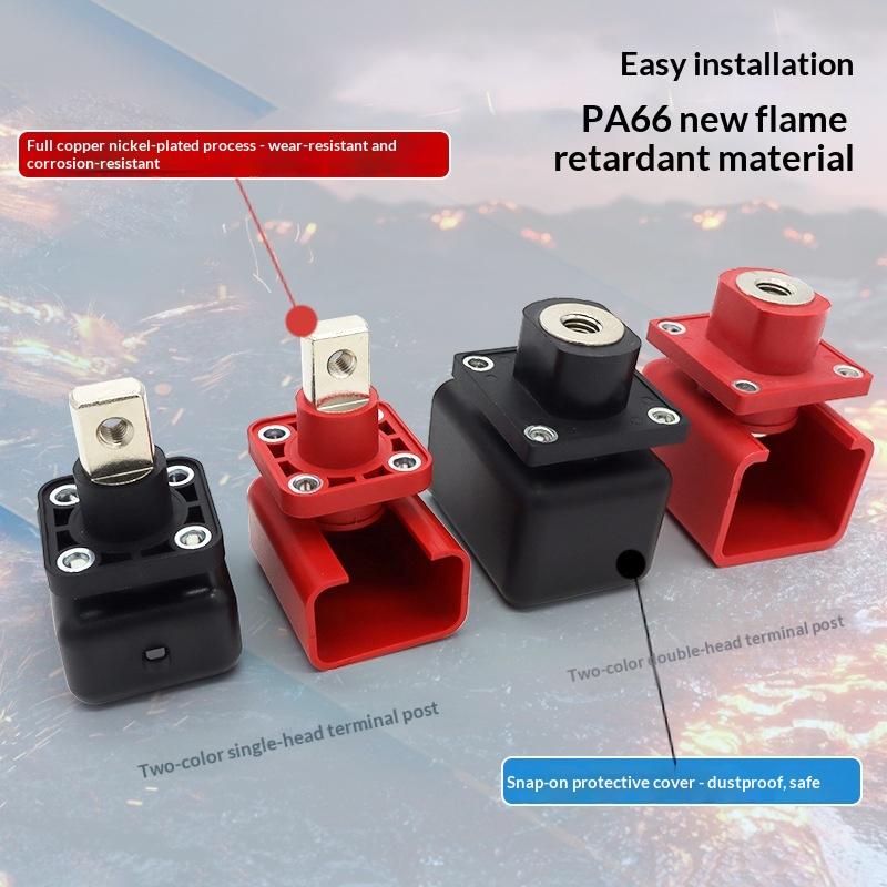 New 1 Set Battery Storage Terminal Post 100A 120A All-Copper Lithium Battery Energy Storage Terminal Battery Connector