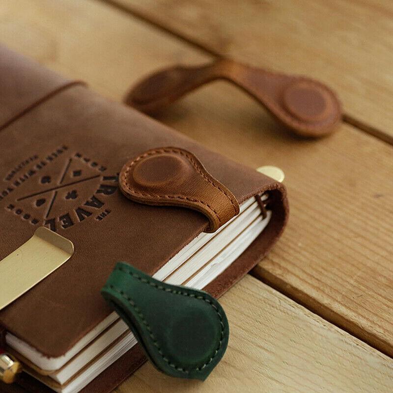 Magnetic Leather Bookmark Hand-Made Bookmark Creative Book Holder Memo Mark Wi