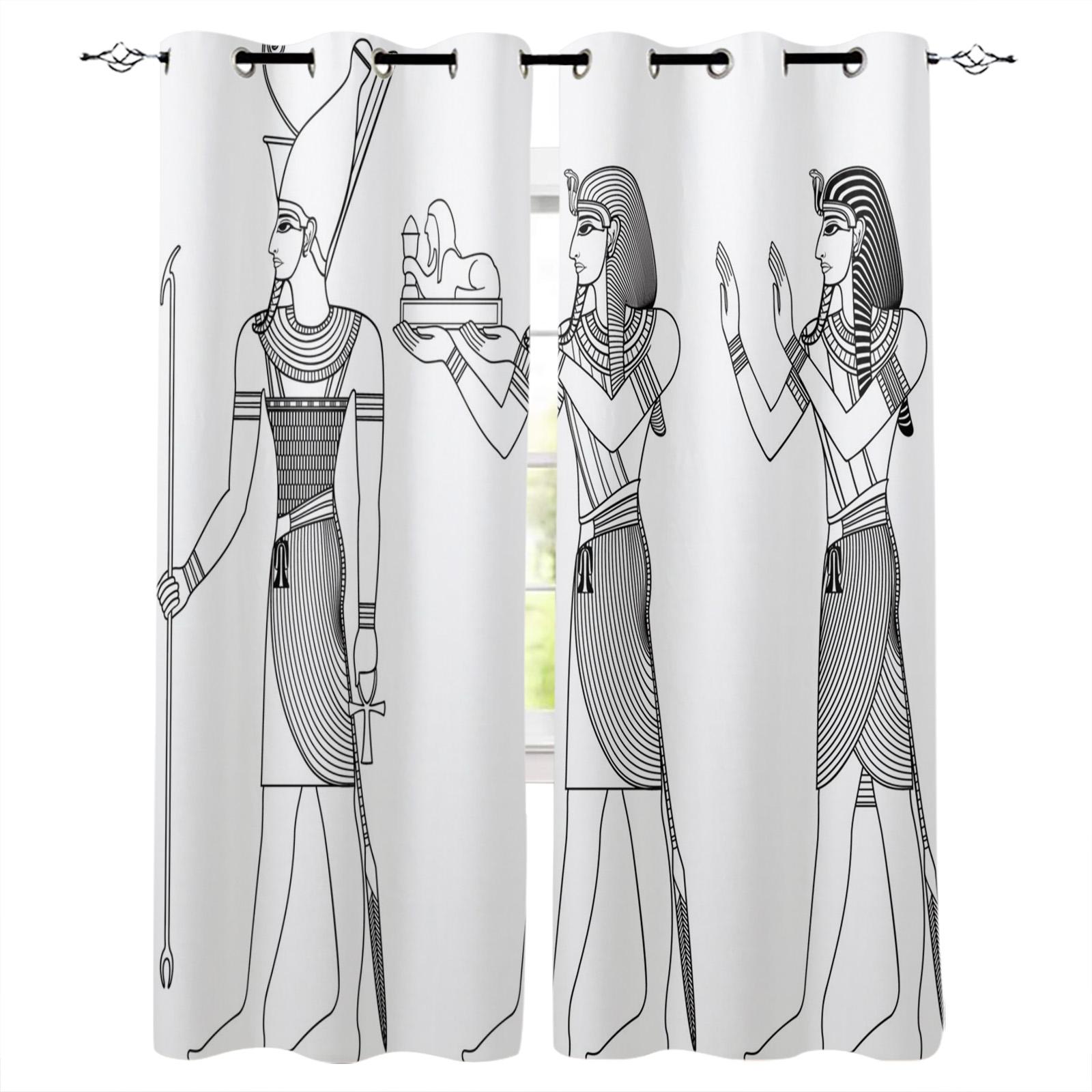 Занавеска Древнеегипетский Бог Мудрости Спальня Кухня Шторы Украшения Гостиной Оконные — фото 9