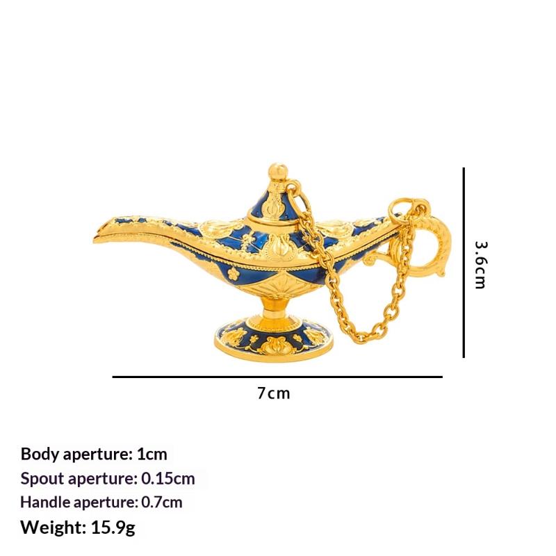 Vintage Wishing Aladdin God Lamp Palace Style Mini Statue Wedding Festivals Party Home Living Room Tabletop Decoration Crafts
