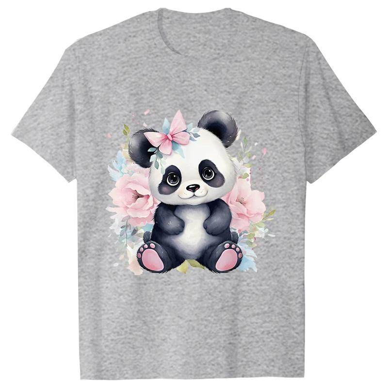 Cute Panda Printed TShirt Unisex Summer Short Sleeve Y2k Tops Fashion Hip Hop Tee Clothes Breathable Comfortable Casual T Shirt