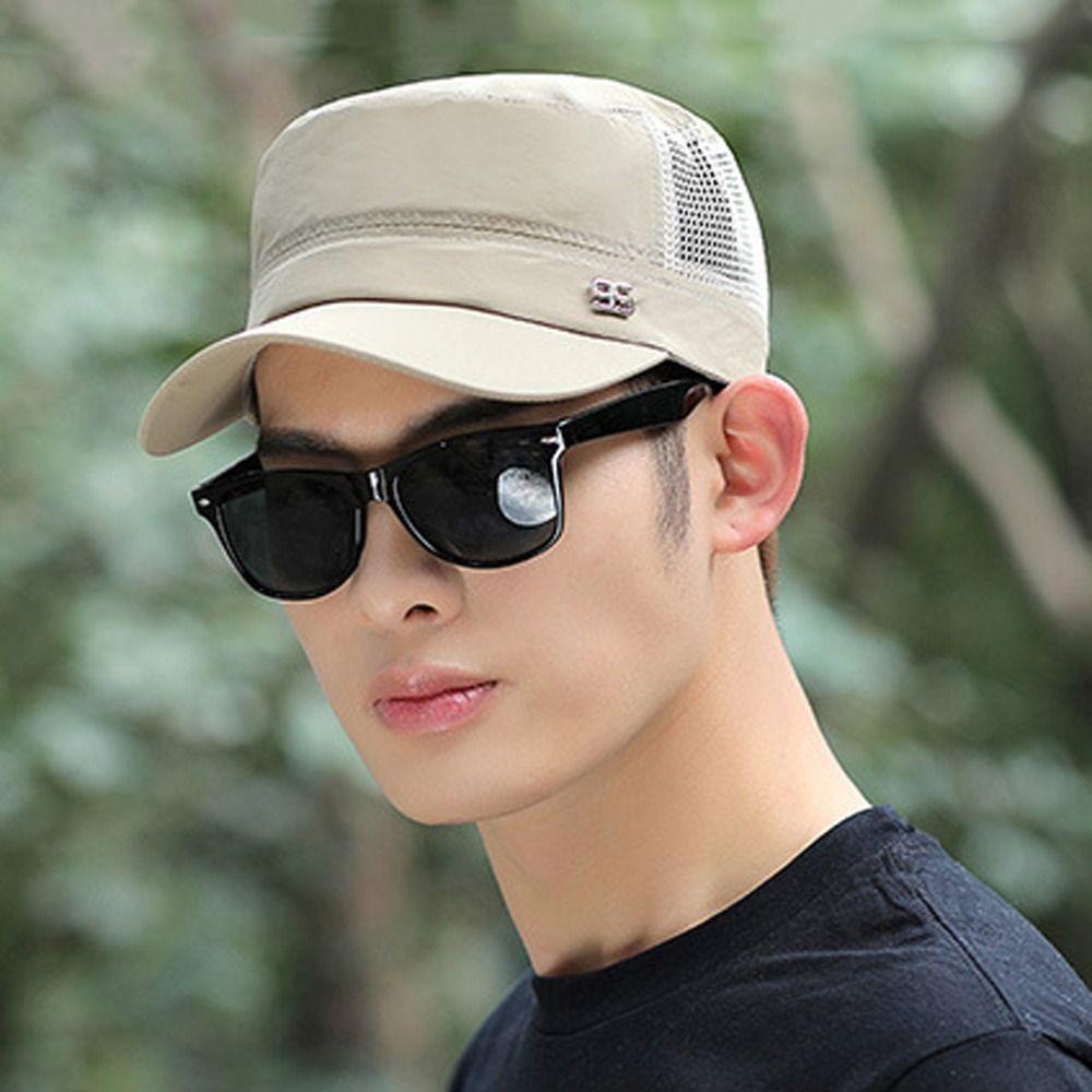 

Letter Men s Fishing Cap Mesh Hollow Summer Baseball Cap Retro Outdoor Sun Hat Outdoor світло-сірого кольору