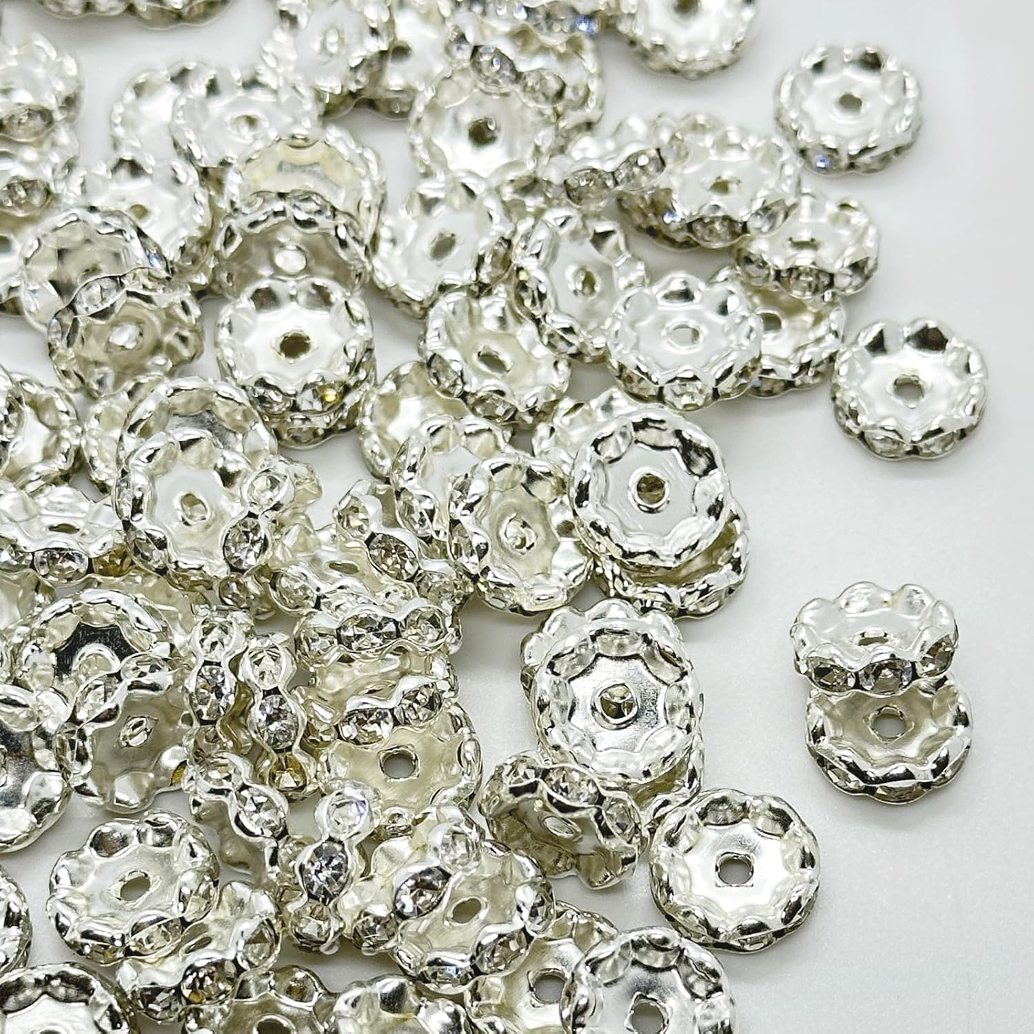 

12/40/0 шт. 100 шт. Волнистые разделительные бусины оптом для ручек 12 мм, разноцветные стразы, бусины для ручек, стеклянные бусины, товары для рукоделия, изготовление ювелирных изделий 20pcs