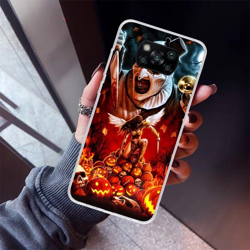 

Horror Movie Terrifier Phone Case For Xiaomi Poco X7 X6 X5 Pro F7 Ultra Redmi 15C 15 13 13C 12 12C 10 10A 10C 9 9A 9C 9T Shell P Xiaomi Poco X6 Pro