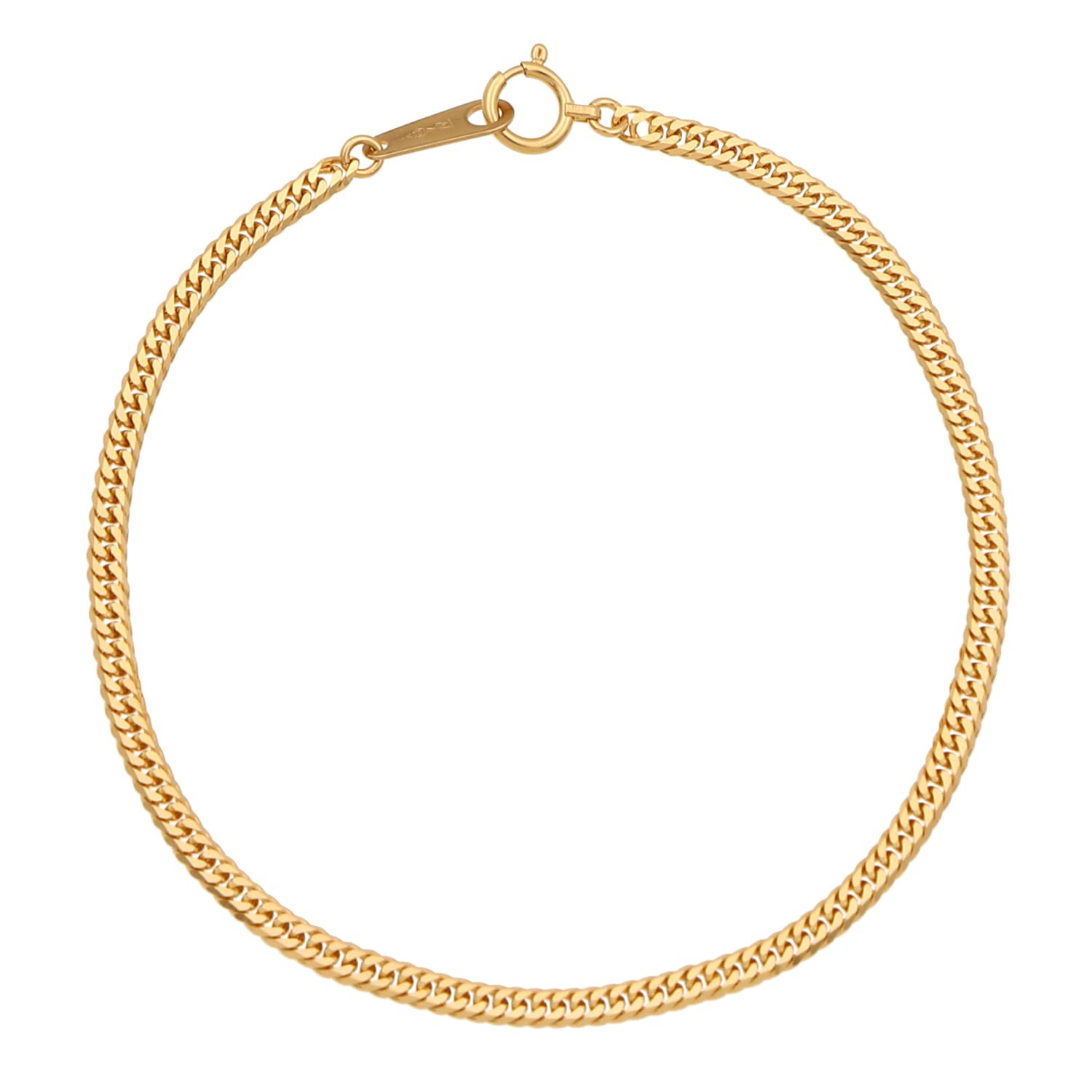 

Золотий браслет 18K K18 W Ланцюжок Kihei Made in Japan Сертифікаційний штамп 17 см Pull Ring [Fairy Kallet] 6-сторонній прибл.. 3,5 г золотий