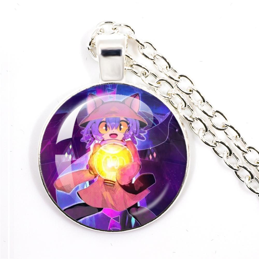 Niko Oneshot Necklace Anime Creative Cartoon Niko Pancakes Glass Cabochon Pendant Necklace Charm Jewelry Gift Jewelry