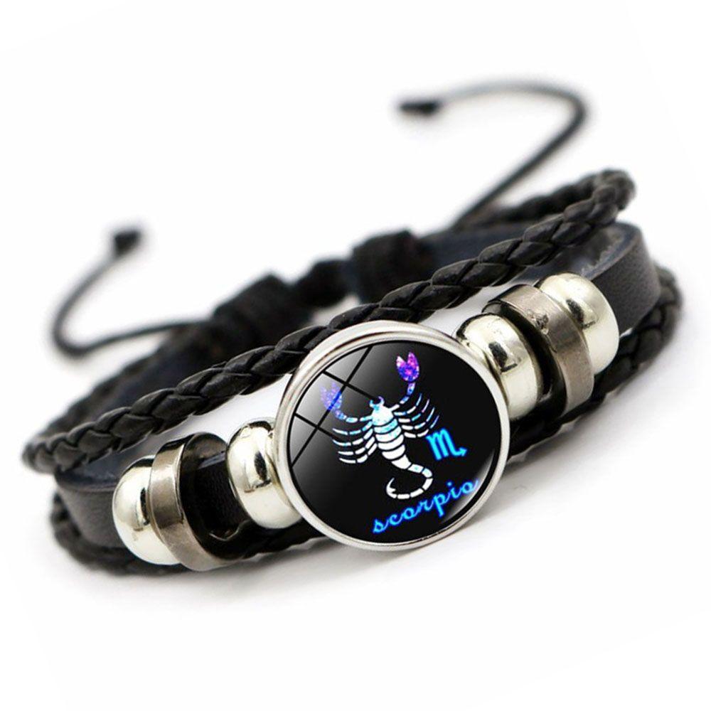 Horoscope Bead 12 Zodiac Twelve Constellation Jewelry Bracelet Couple Bracelet Fashion Accessories