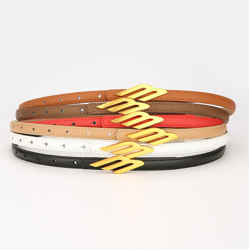 Ladies Leather Belt For Women Fashion Casual Waist Belt With Smooth Buckle For Daily Wear