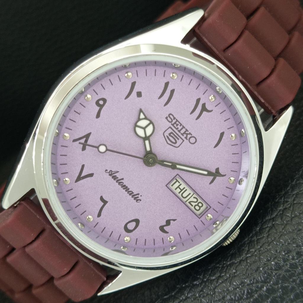 VINTAGE REFURBISHED SEIKO 5 AUTOMATIC JAPAN MENS ARABIC FIGURE WATCH a443426-5
