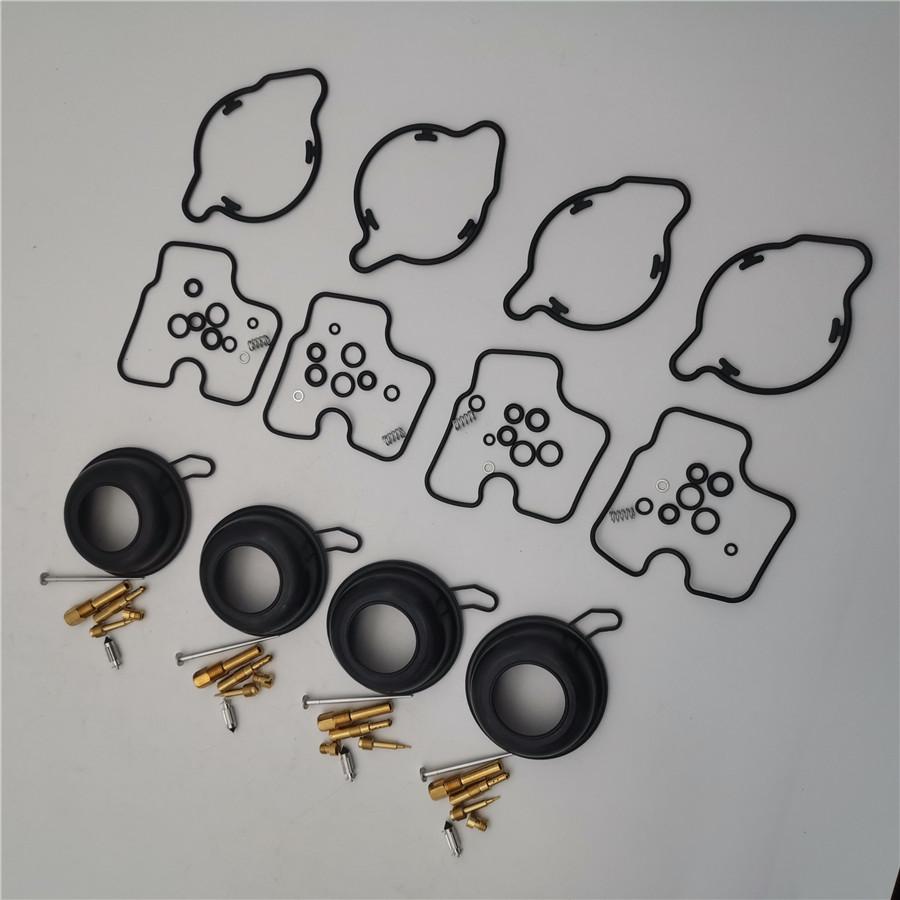 4 Set Carburetor Rebuild Repair Kit w/ Diaphragm Vacuum For Honda CBR400 RR NC29