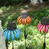 Wild Bird Feeder Anti-Rust Coneflower Outdoor Metal Bird Feeders with Stand