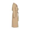 Raglan Sleeve Mid-length Double Breasted Trench Coat (120 Cm) Dark Beige 7558