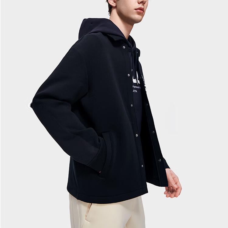 FILA Original Series Printed Letter Zipper Hoodie Jacket Men jackets Black F11M319502F-BK