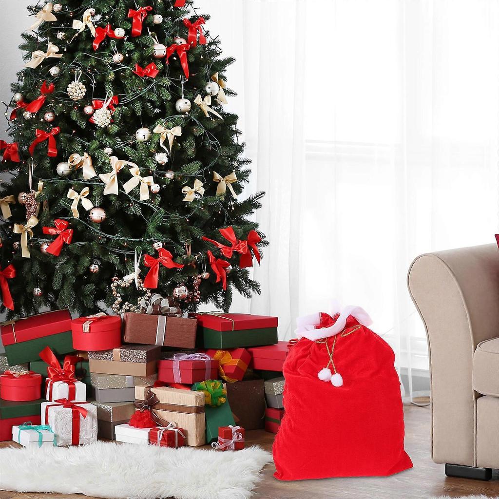 Christmas Santa Sack Velvet Gift Bag for Candy Storage Large Capacity