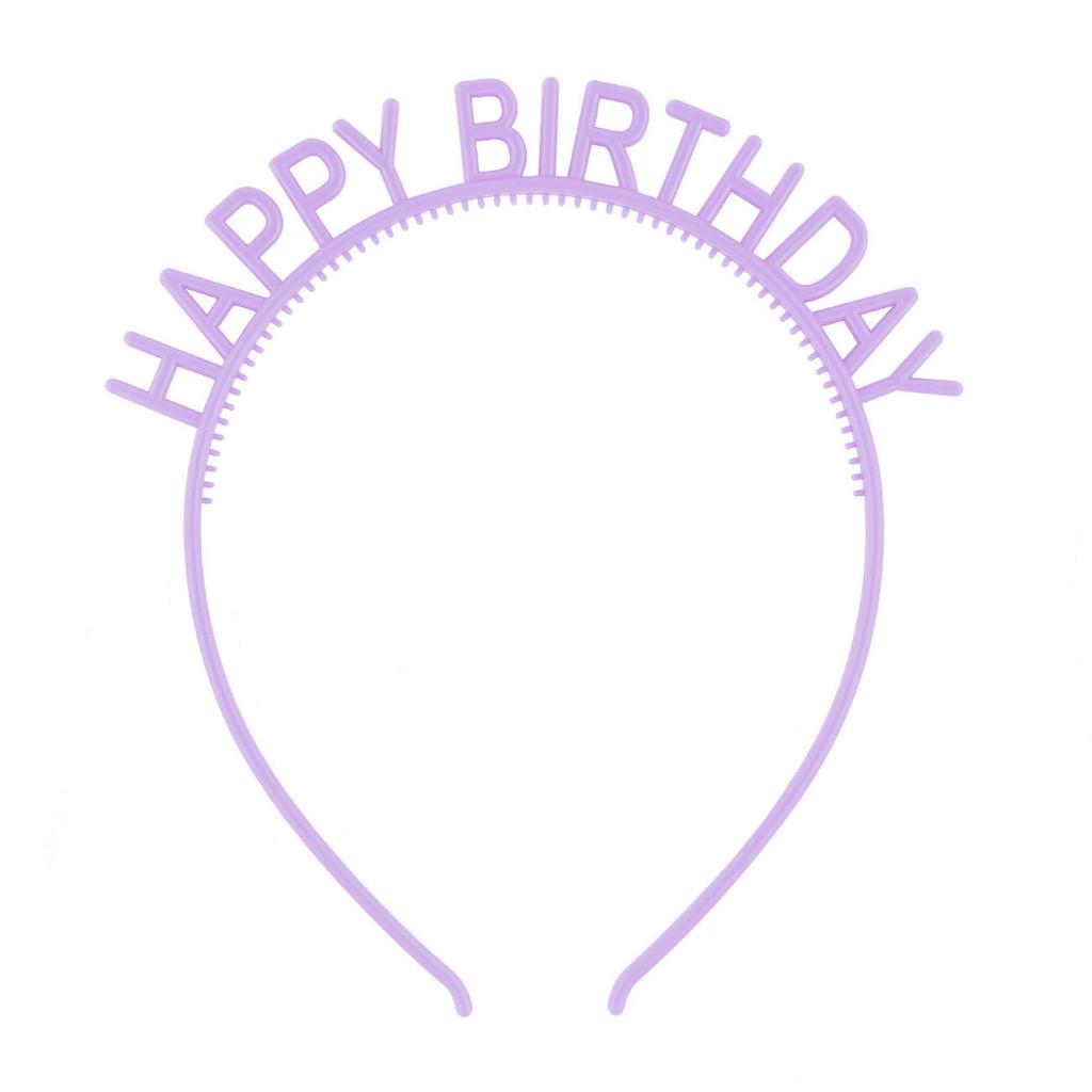 Candy Color Happy Birthday Headbands with Teeth Plastic Hair Hoops Bands Clasps Party Decoration Tiara Crowns Accessories