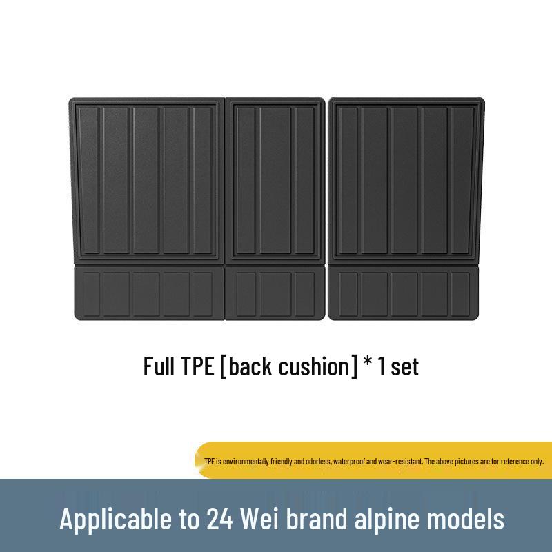 Fits 24 Wei Alpine car models: Custom TPE trunk mats & seat back cushions.
