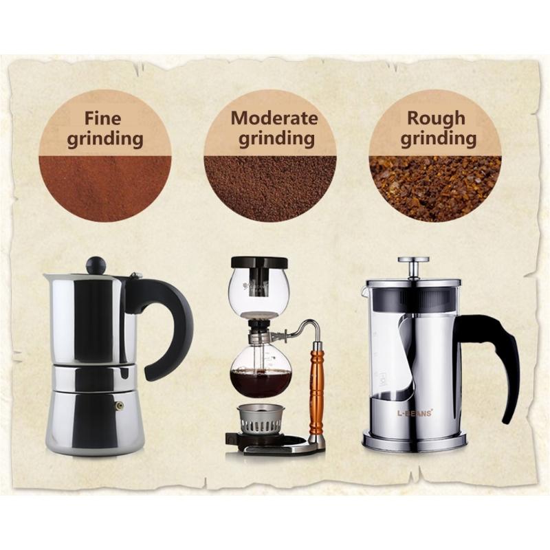 Wooden Hand Crank Coffee Grinder Space Saving Manual Miniature Espresso Maker with Cast Iron Burr Coffee Equipment