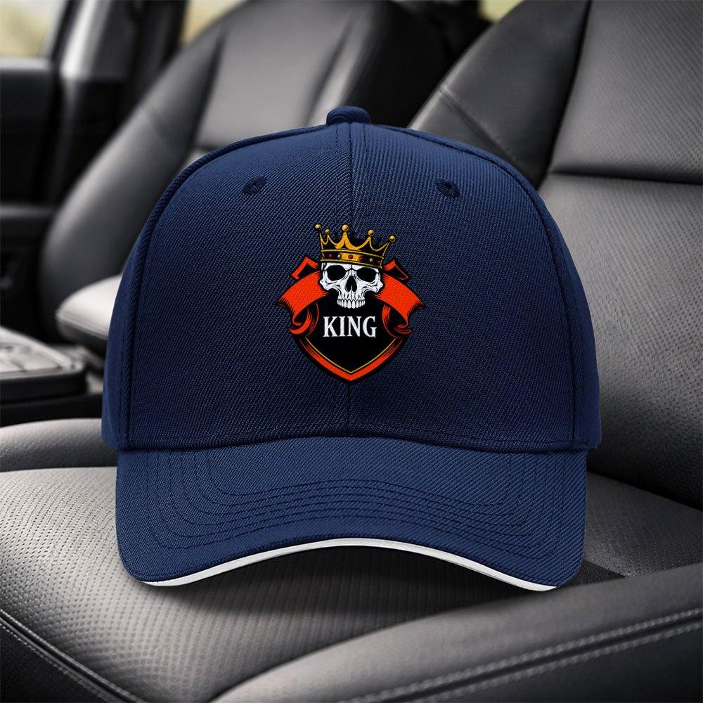 Skull Crown KING Baseball Cap Adjustable Duckbill Hat for Unisex Women Lightweight Unisex Cap with Skull Crown KING