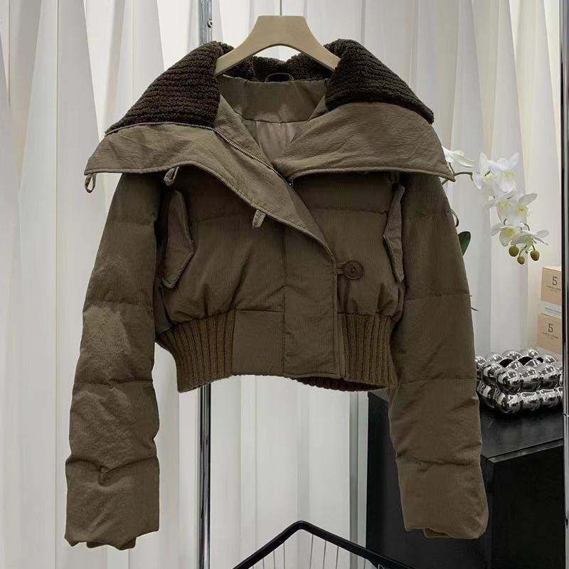 Padded clothes women's winter short casual down cotton clothes thickened warm jacket loose versatile retro bread clothes