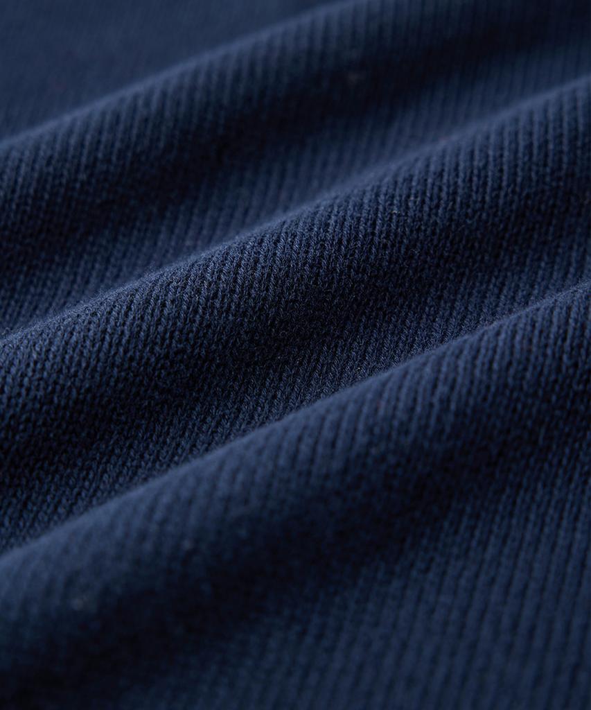 Geonjiulleunseu Cotton Raglan Pocket Sweater - Navy