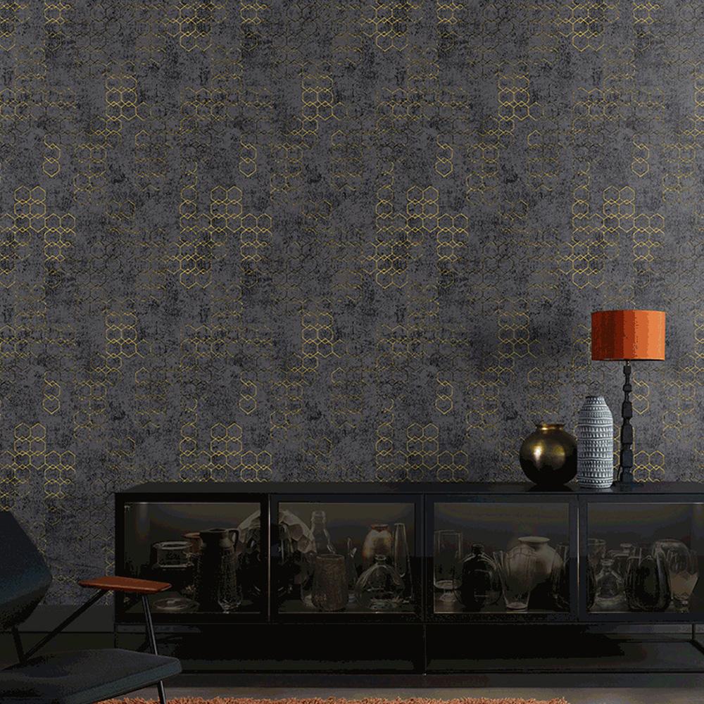 Nordic Industrial Loft Cement Grey Wallpaper Waterproof PVC Solid Color papel de parede 3D Embossed Grid Wallpaper Home Decor