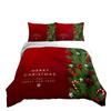 Christmas Series Quilt Cover Pillowcase Digital Printing Three-Piece Set, Bedding