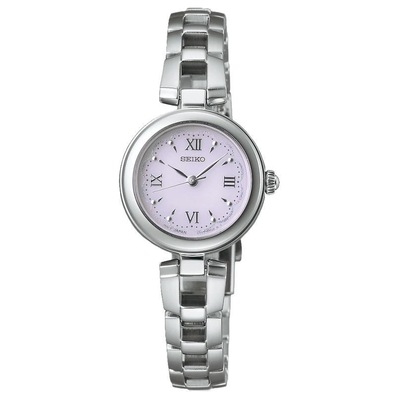 

SEIKO 100m Water Resistant Solar Quartz Movement Stainless Steel Strap Watch 23mm Women s Watch SWFA209 Purple Watch Dial