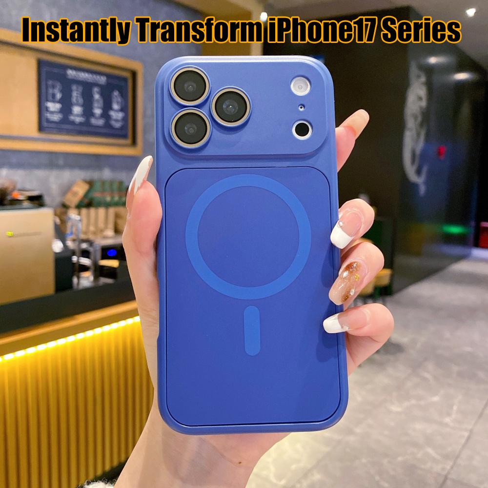 Instant Change To 17 Pro Max Magnetic 2in1 Case For For Iphone 17 Air 16 15 14 13 12 Pro Max 11 for Charging TPU Matte Cover