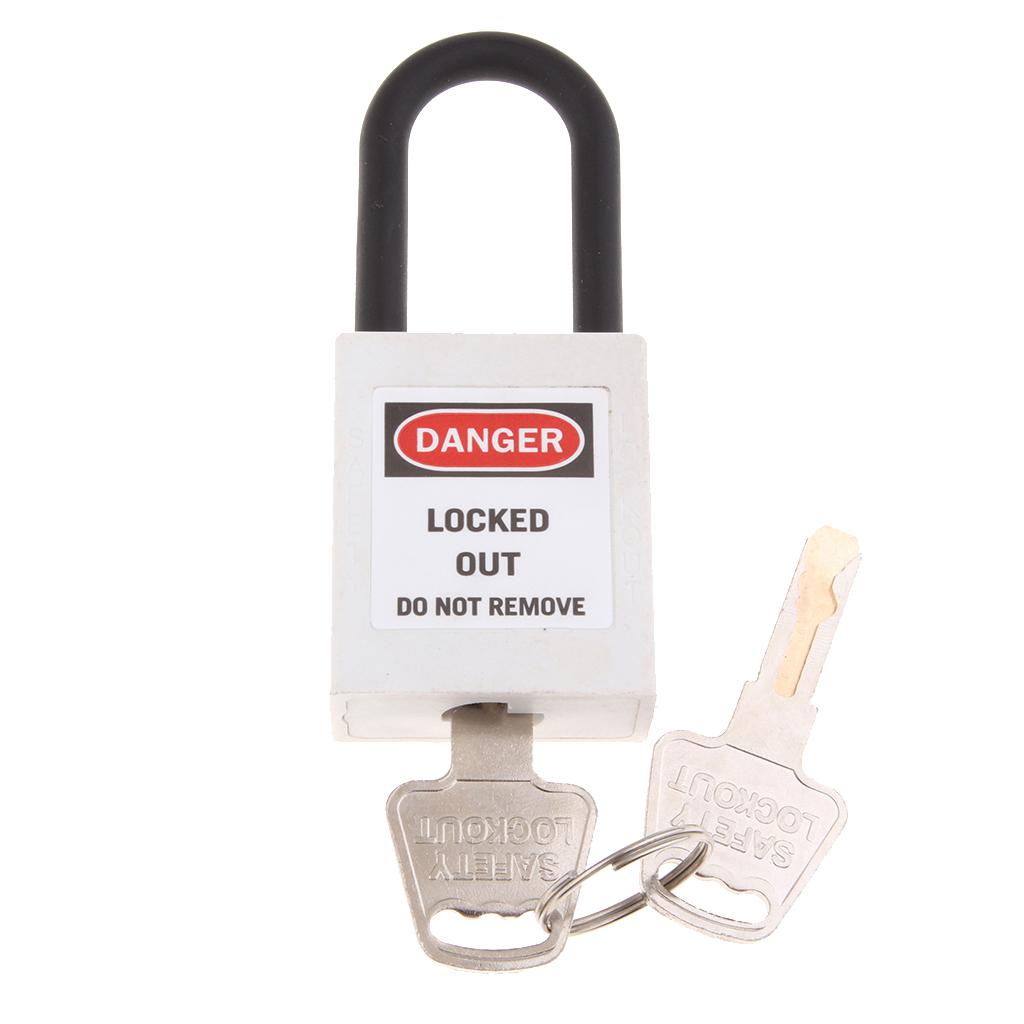 

Lockout Tagout Safety Padlock Waterproof Reinforced PVC Keyed Padlock for Workplace Security белый