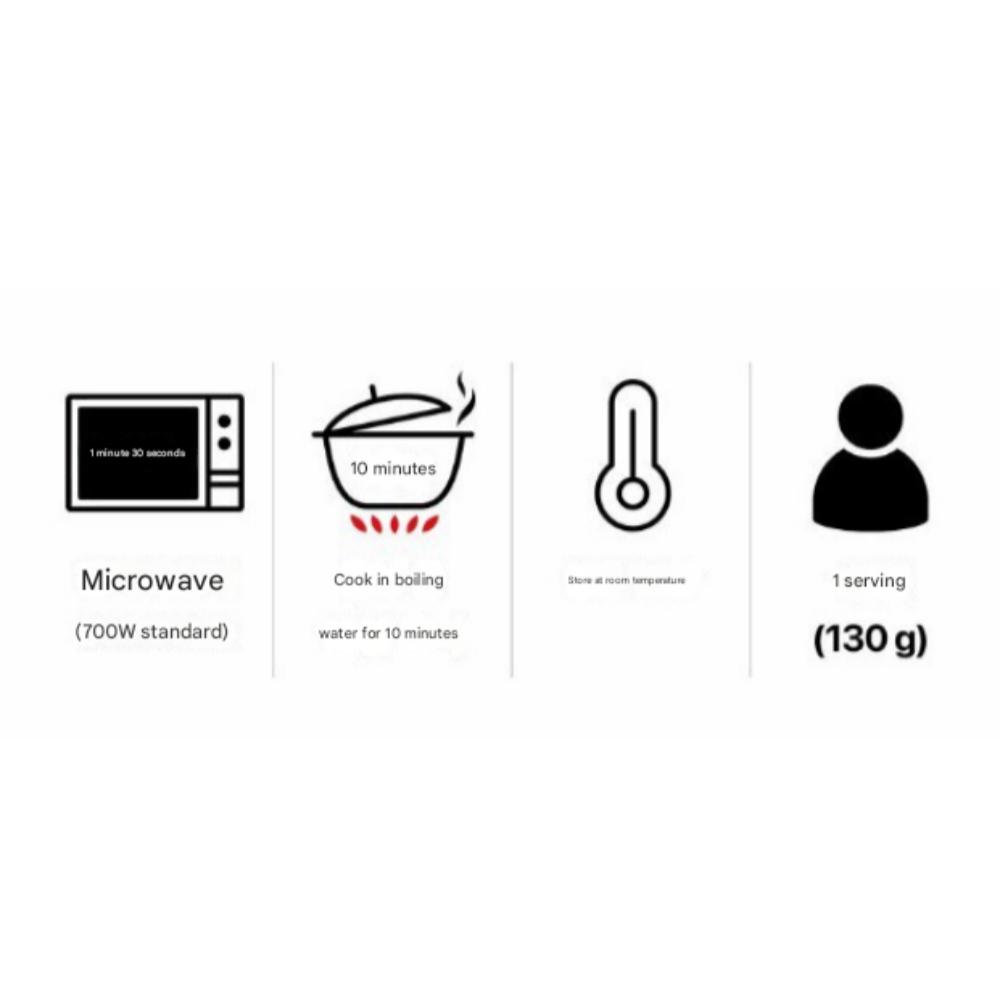 Ottogi Instant Cooked Rice - White Rice Small 130g Size (3 Options : 2EA, 4EA, 6EA)