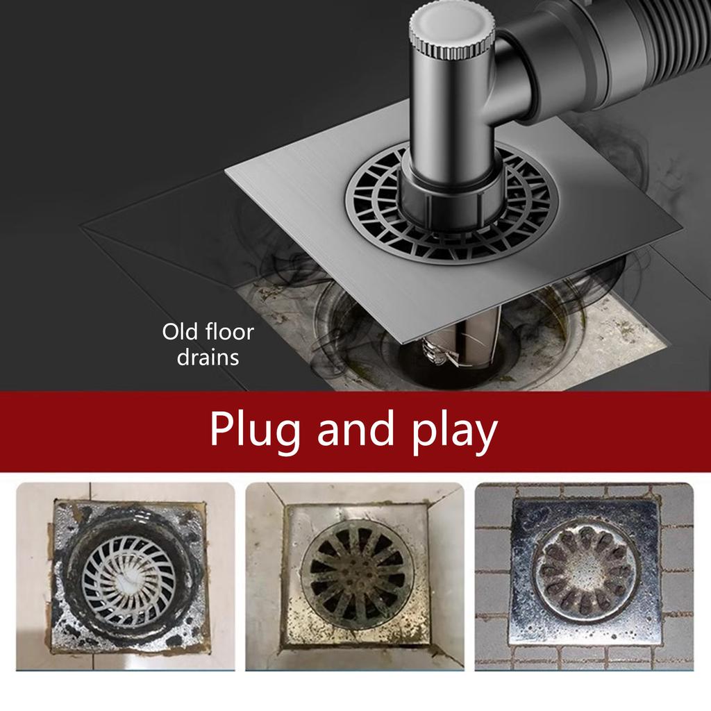 Washing Machine Floor Drain Connector AntiOverflow Laundry Machine Floor Drain Adapter Bathroom Pipe Sewer Connector