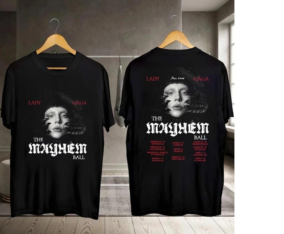 ady Gaga Tour 2026 Shirt, Lady Gaga Graphic Shirt, The Mayhem Ball Tour T-shirt S