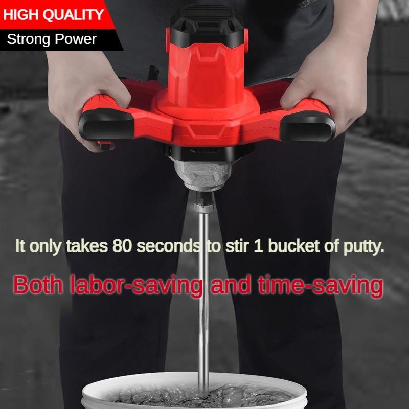 220V Industrial Handheld Electric Mixer 6 Speed Adjustable Paint Stirrer Cement Putty Powder Mixing Tools
