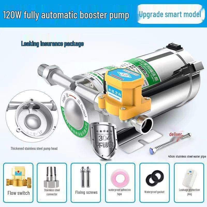Automatic Silent Water Booster Pump for Solar Heaters, 220V