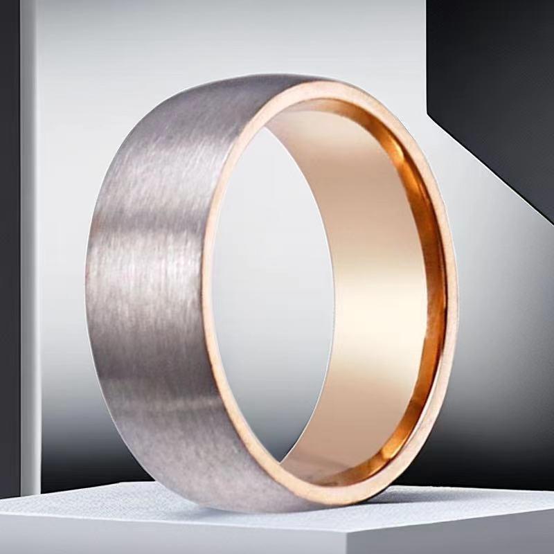 Women's 6mm Plain Titanium Steel Ring - Non-fading Ins Style Index Finger Band