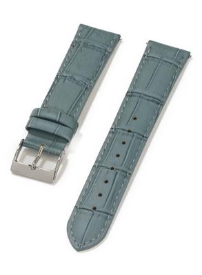 CASSIS AVALLON 20mm Ash Green Calfskin Embossed Watch Strap with Waterproof Replacement Tool X1022238078020 Backing, Included,