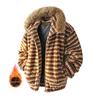 Men's American-Style Plush Cotton Jacket with Fur Collar - Fashionable Thick Winter Streetwear, 2025 Collection