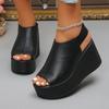 Damen Sandalen Sommer Keilsandalen Damen Plateau Hohe Absätze Schuhe Sexy Offene Sandale