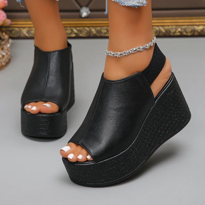 Damen Sandalen Sommer Keilsandalen Damen Plateau Hohe Absätze Schuhe Sexy Offene Sandale