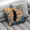 Federa per Cuscino Decorativo con Aquila Falco Uccello per Cuscini Quadrati da 50cm 40cm 55cm 45cm 30cm Copricuscino per Camera da Letto