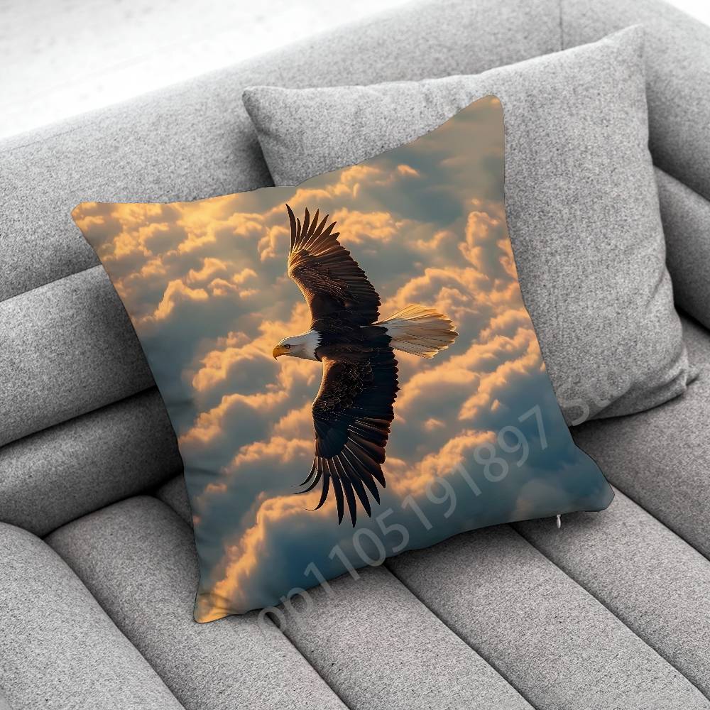 Federa per Cuscino Decorativo con Aquila Falco Uccello per Cuscini Quadrati da 50cm 40cm 55cm 45cm 30cm Copricuscino per Camera da Letto