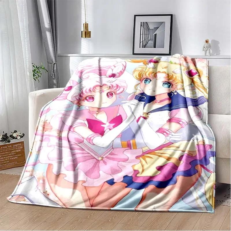 Pătură drăguță S-Sailor-Moon cu desene animate 3D imprimate modă moale confortabilă sufragerie dormitor canapea pat pătură de călătorie cadou de aniversare pentru copii